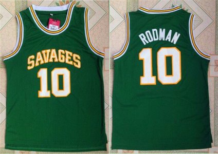 Maillot De Basket NCAA University Rodman 10 Vert